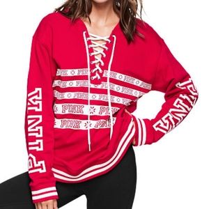 Victoria's Secret Pink Campus Lace-Up Crew